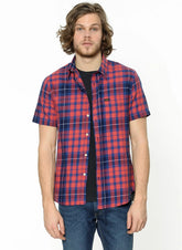 Koszula Męska Lee SS Shirt Krótki Rękaw Vibrant Red L875JPSK